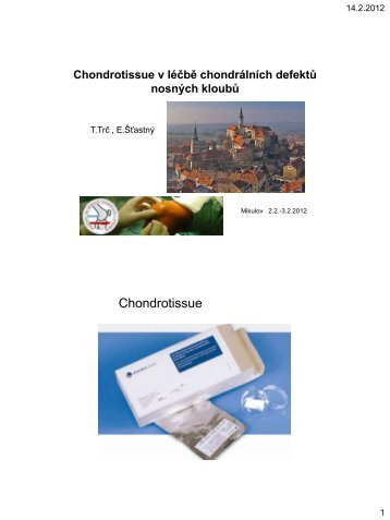 Chondrotissue - Přednáška - Mikulov - SSTA