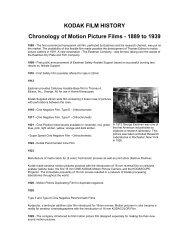 KODAK FILM HISTORY Chronology of Motion Picture ... - AIP Cinema