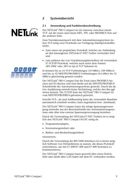 NETLink PRO Compact Handbuch - TP Automation e.K.