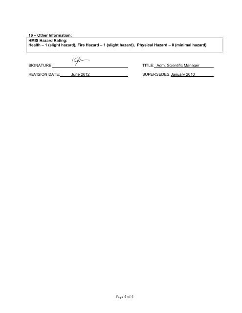 Material Safety Data Sheet (MSDS) - WD-40