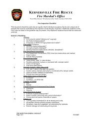 Fire Inspection Checklist