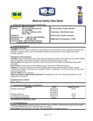 Material Safety Data Sheet (MSDS) - WD-40