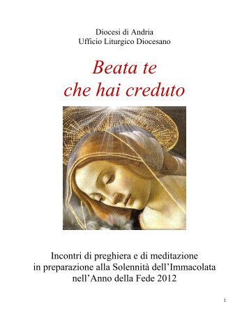 Beata te che hai creduto - Diocesi di Andria