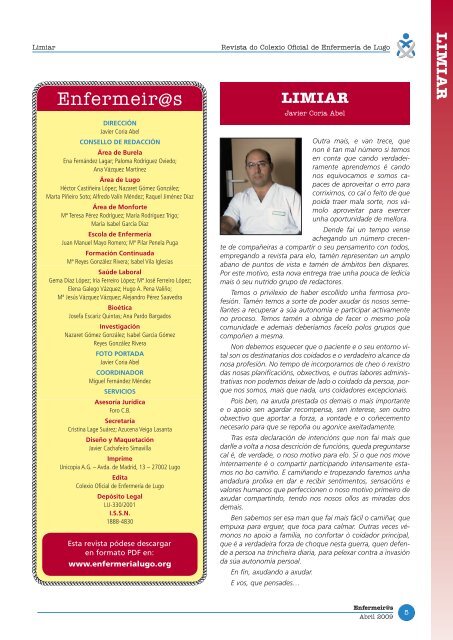 INFORMACIÃ³N LEgAL - Colegio Oficial de Enfermeria de Lugo