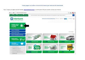 Como pagar su recibo a travÃ©s de la banca por internet de Interbank