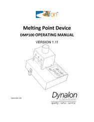 DMP100 Melting Point User Manual - Dynalab Corp.
