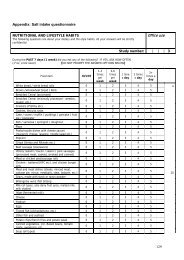 Salt intake questionnaire - Applied Research Program