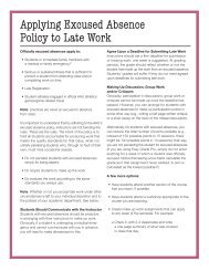 Applying Excused Absence Policy to Late Work - Academy of Art ...