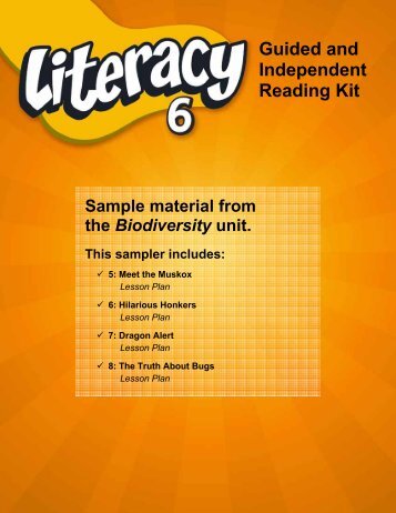 Guided and Independent Reading Kit Sample material from the ...