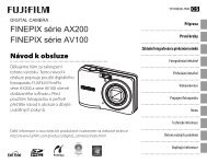 FINEPIX AX200 Series, FINEPIX AV100 Series