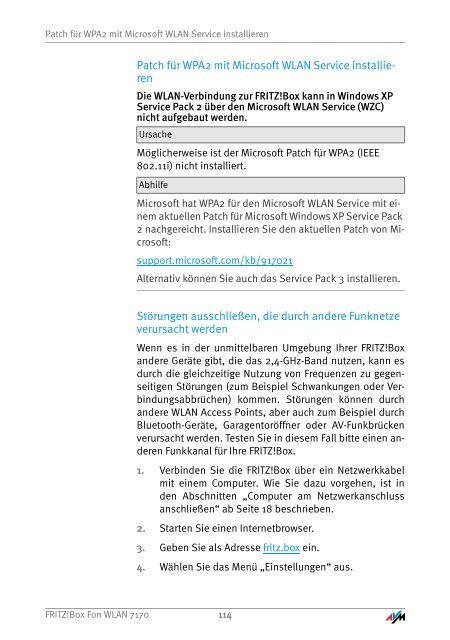 Handbuch FRITZ!Box Fon WLAN 7170 - Unitymedia