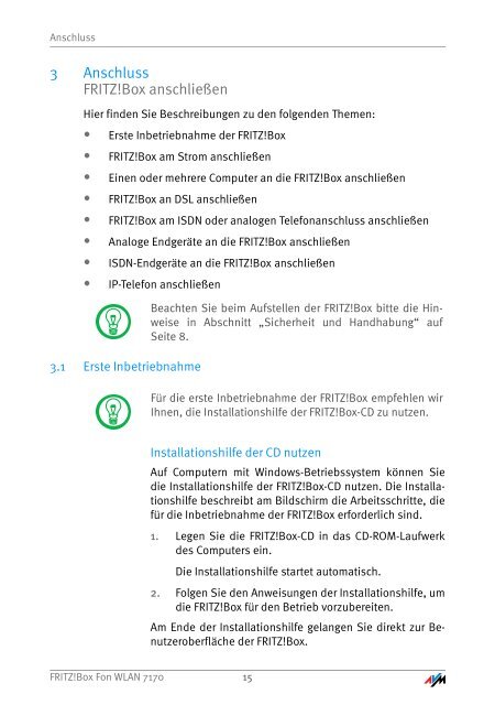 Handbuch FRITZ!Box Fon WLAN 7170 - Unitymedia