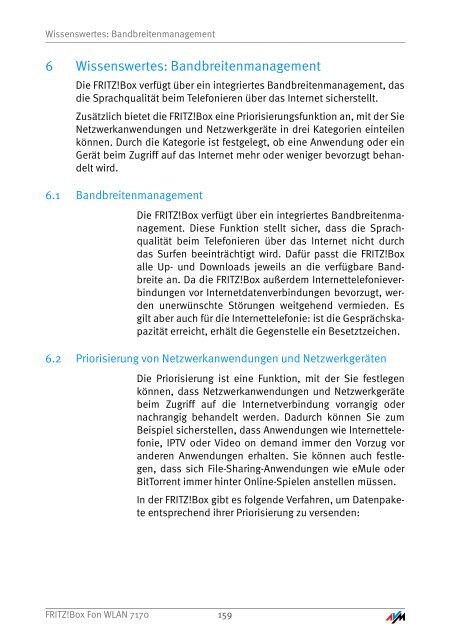 Handbuch FRITZ!Box Fon WLAN 7170 - Unitymedia