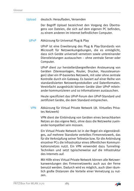 Handbuch FRITZ!Box Fon WLAN 7170 - Unitymedia