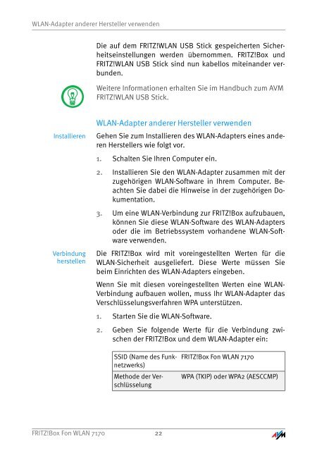 Handbuch FRITZ!Box Fon WLAN 7170 - Unitymedia