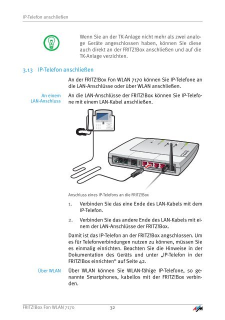 Handbuch FRITZ!Box Fon WLAN 7170 - Unitymedia