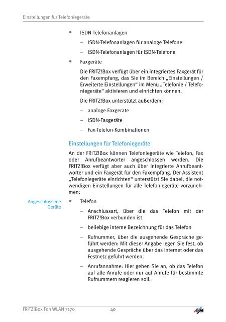 Handbuch FRITZ!Box Fon WLAN 7170 - Unitymedia