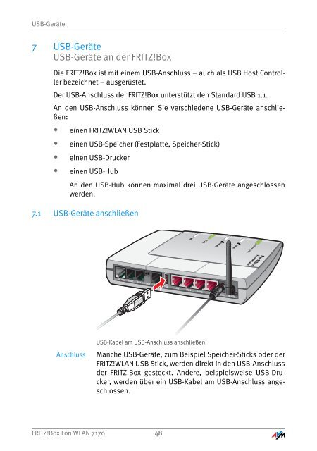 Handbuch FRITZ!Box Fon WLAN 7170 - Unitymedia