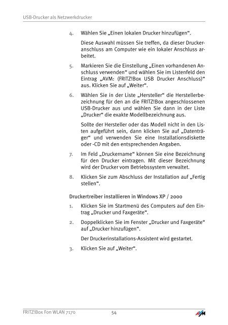 Handbuch FRITZ!Box Fon WLAN 7170 - Unitymedia