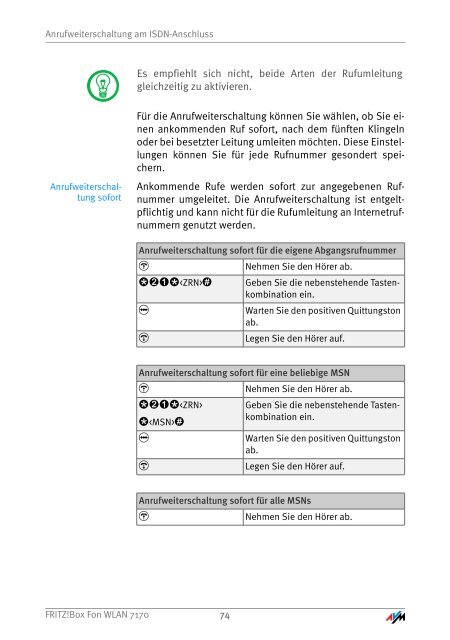 Handbuch FRITZ!Box Fon WLAN 7170 - Unitymedia