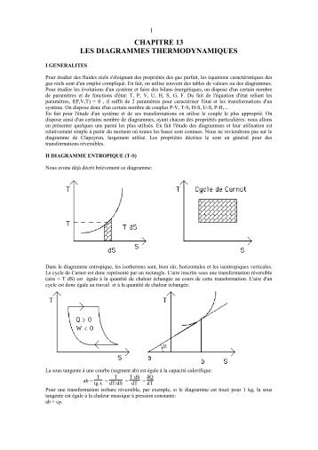 chapitre 13 les diagrammes thermodynamiques - Université Nancy 2