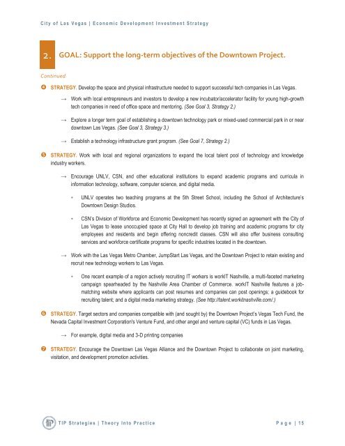 Economic Development Investment Strategy - City of Las Vegas