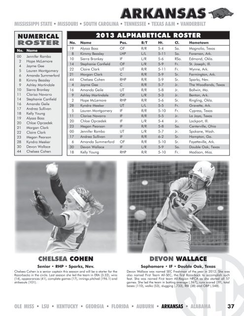 2013 SEC Softball Media Guide - Southeastern Conference