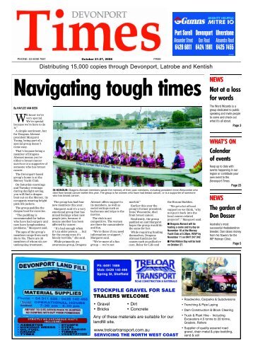 Devonport Times - 17 October 2008 - Devonport City Council