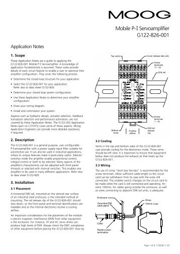 Mobile P-I Servoamplifier G122-826-001 - Moog Inc