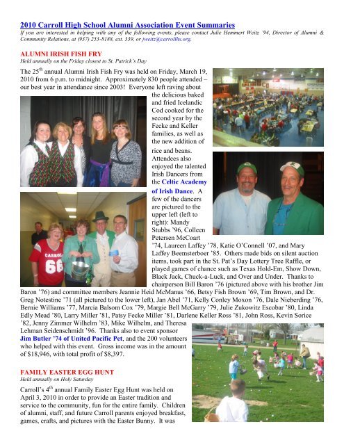 2010 events - Carroll High School