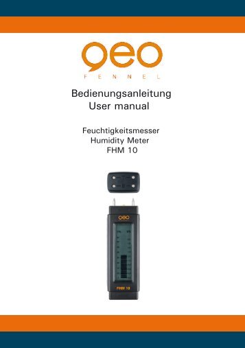 Bedienungsanleitung User manual - geo-FENNEL GmbH