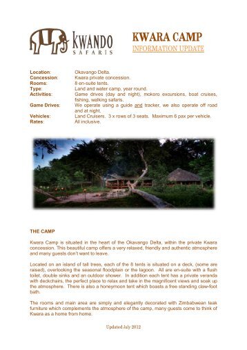 KWARA CAMP.pdf - Kwando Safaris