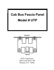 Cab Bus Fascia Panel Model # UTP - NCE - DCC Concepts