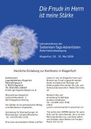 Konferenz Klagenfurt - Reformierte Siebenten-Tags-Adventisten in ...