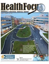 Fall 2009 version of HealthFocus - Peninsula Regional Medical Center