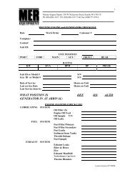 routine generator maintenance checklist - MER Equipment