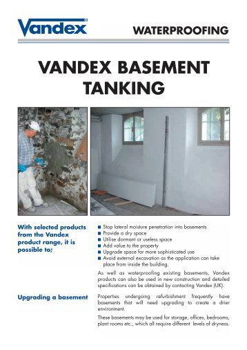 Vandex Basement Tanking (164k) - Safeguard Europe Ltd.