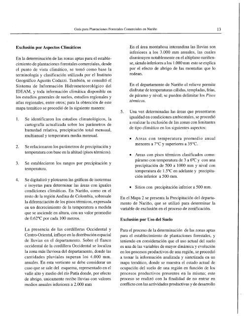 Guia para Plantaciones Forestales Comerciales: NariÃ±o - ITTO