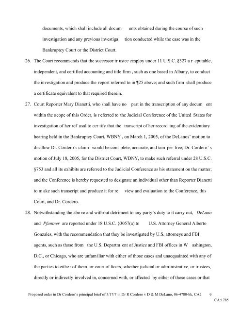 Outline for oral argument by Dr. Richard Cordero, Esq., in the Court ...