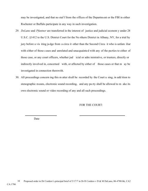 Outline for oral argument by Dr. Richard Cordero, Esq., in the Court ...