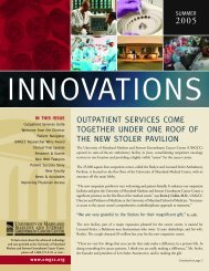 Innovations - University of Maryland Greenebaum Cancer Center