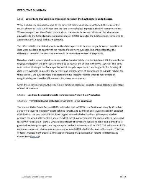 Environmental Life Cycle Assessment of Southern Yellow Pine ...