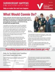 What Would Connie Do? - The Ottawa Regional Cancer Foundation