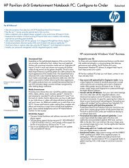 HP Pavilion Data Sheet - Notebook review