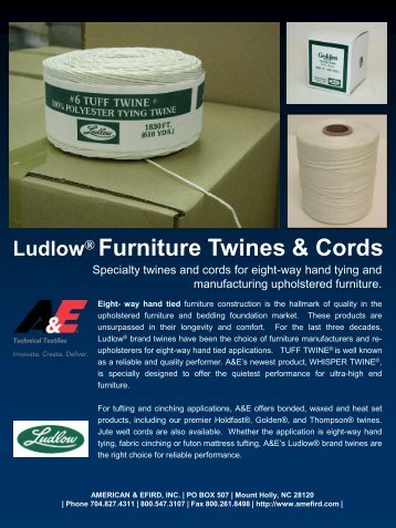 Download Furniture Twine Flyer (pdf) - American & Efird, Inc