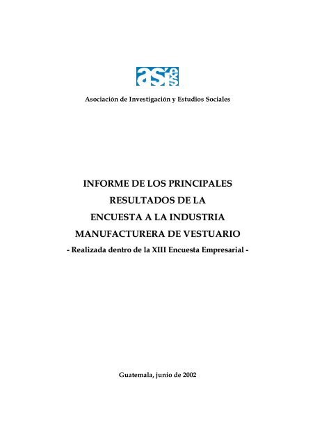 Informe completo - AsociaciÃ³n de InvestigaciÃ³n y Estudios Sociales