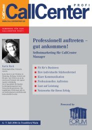 Professionell auftreten – gut ankommen! - CallCenterProfi