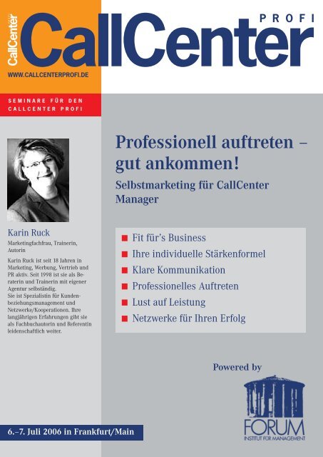 Professionell auftreten – gut ankommen! - CallCenterProfi