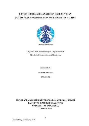 sistem informasi manajemen keperawatan - FIK UI - Universitas ...