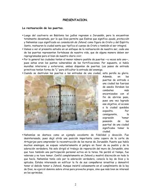 La restauracion de las puertas.pdf - IGLESIA DE CRISTO ...